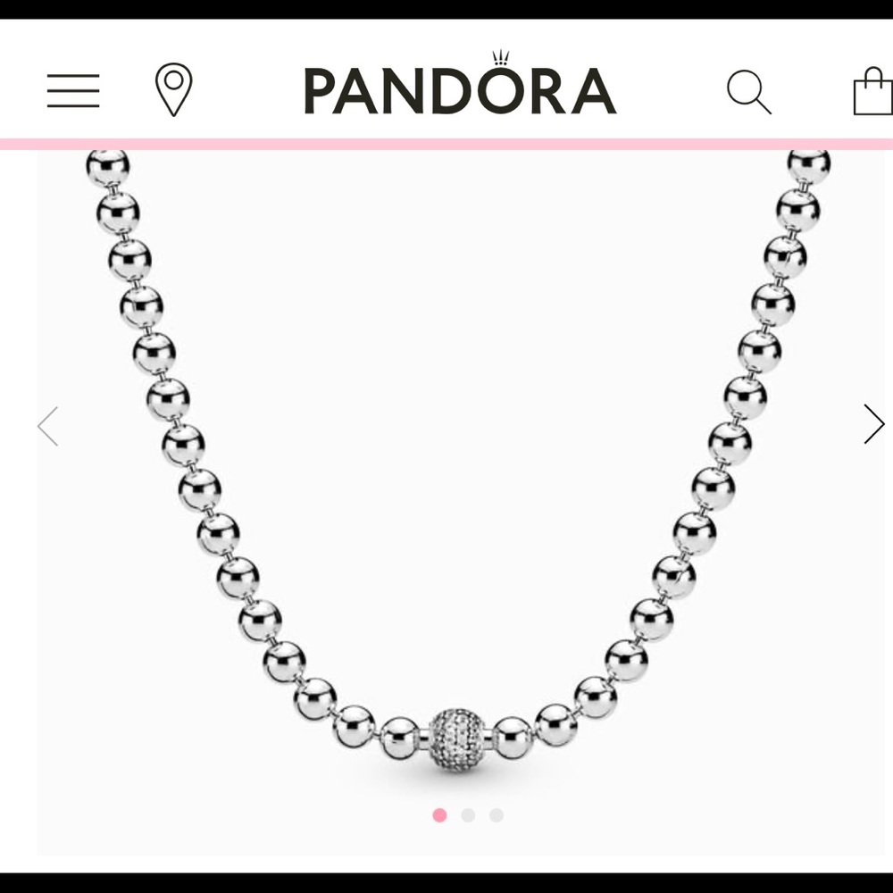 Pandora Sterling Silver Bead Necklace